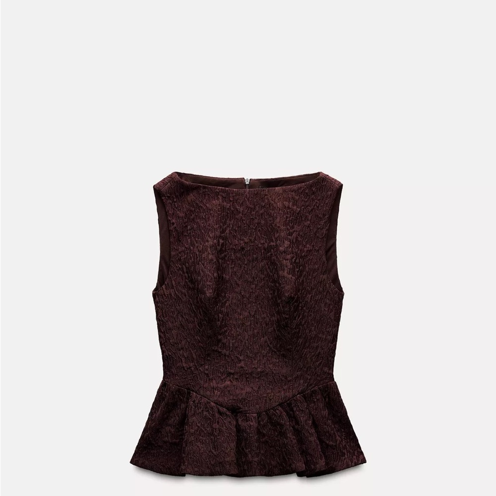 Elegant Brown Sleeveless Top